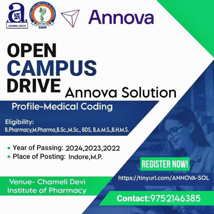 OPEN CAMPUS DRIVE Institute: CHAMELI DEVI INSTITUTE OF PHARMACY